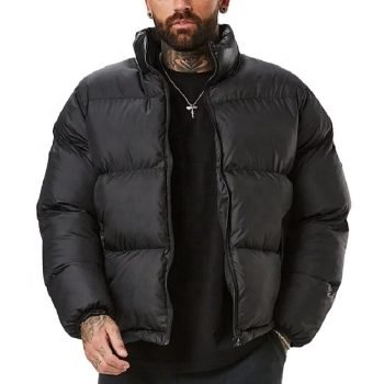 winter warm men boomber black puffer jacket