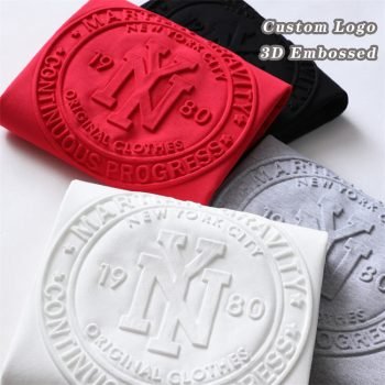 men t shirts 3d embossed printing