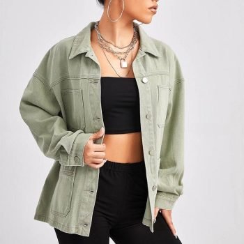 Women Flannel Shirt Jacket