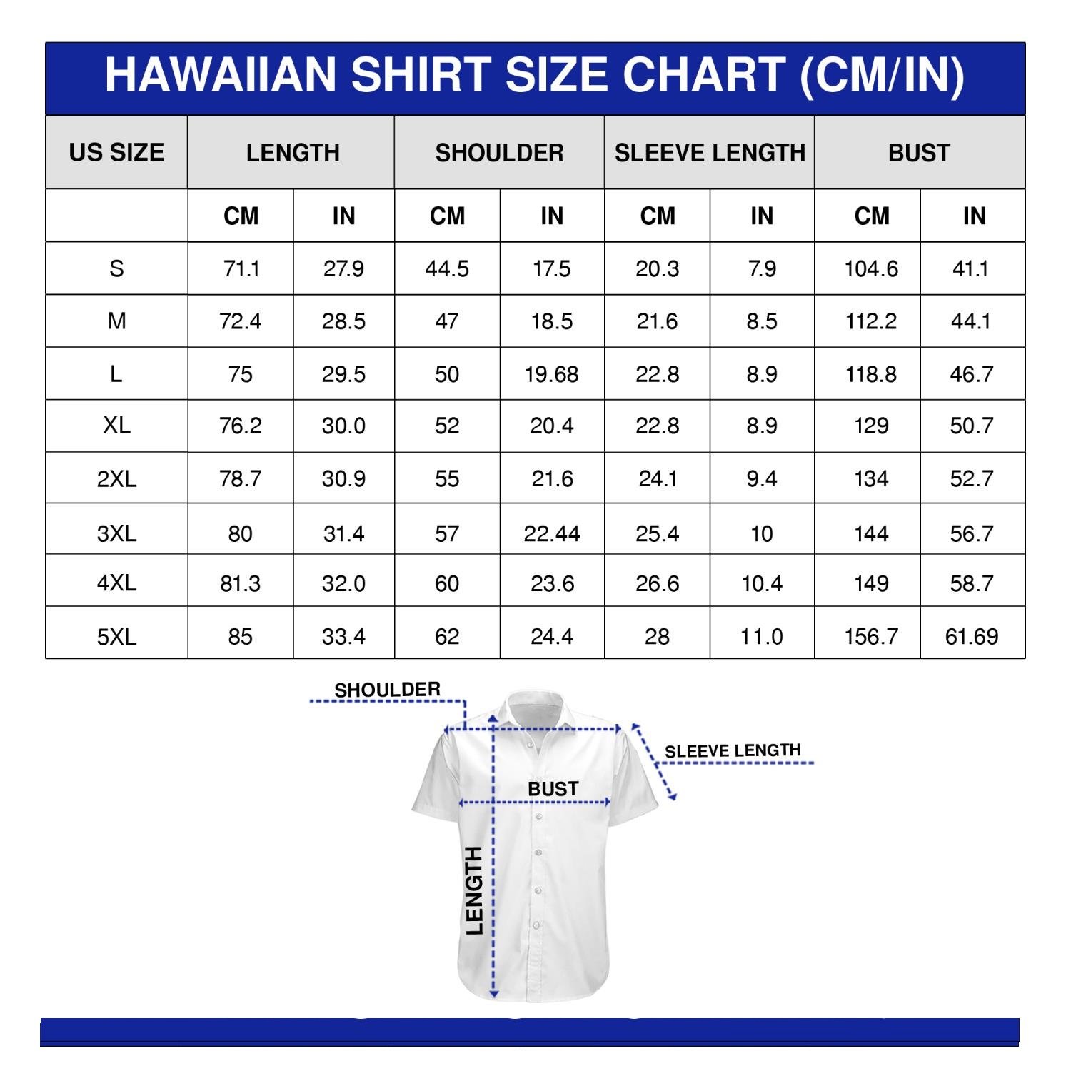 SIZE CHART FOR OUR CUSTOMER TO UNDERSTAND THE STARDARD SIZE OF STAR WARS SHIRTS