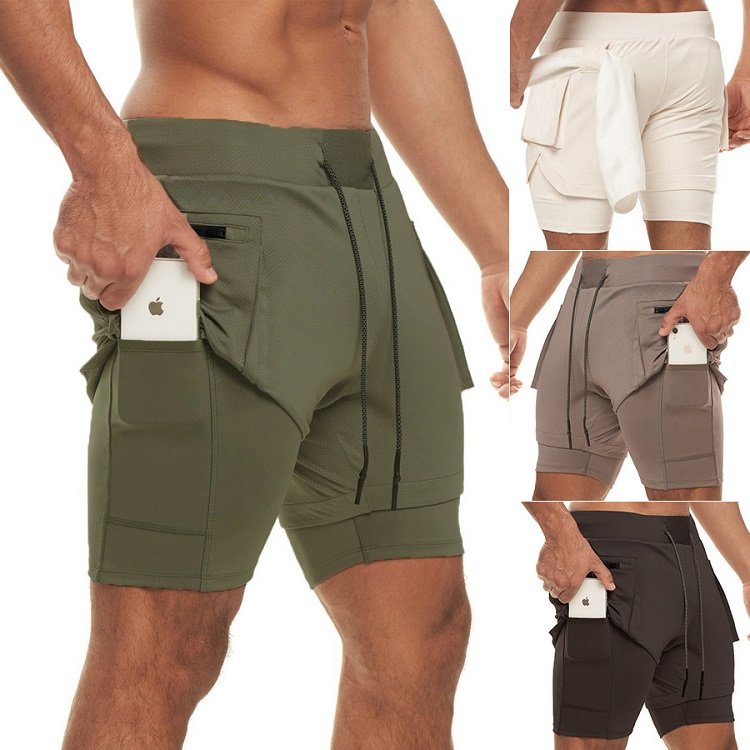 men's running short which customized logo on it