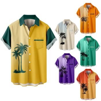 Hawaiian Style Men Shirts, Printed on it.