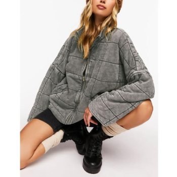 Quilted Zip-Up Jacket