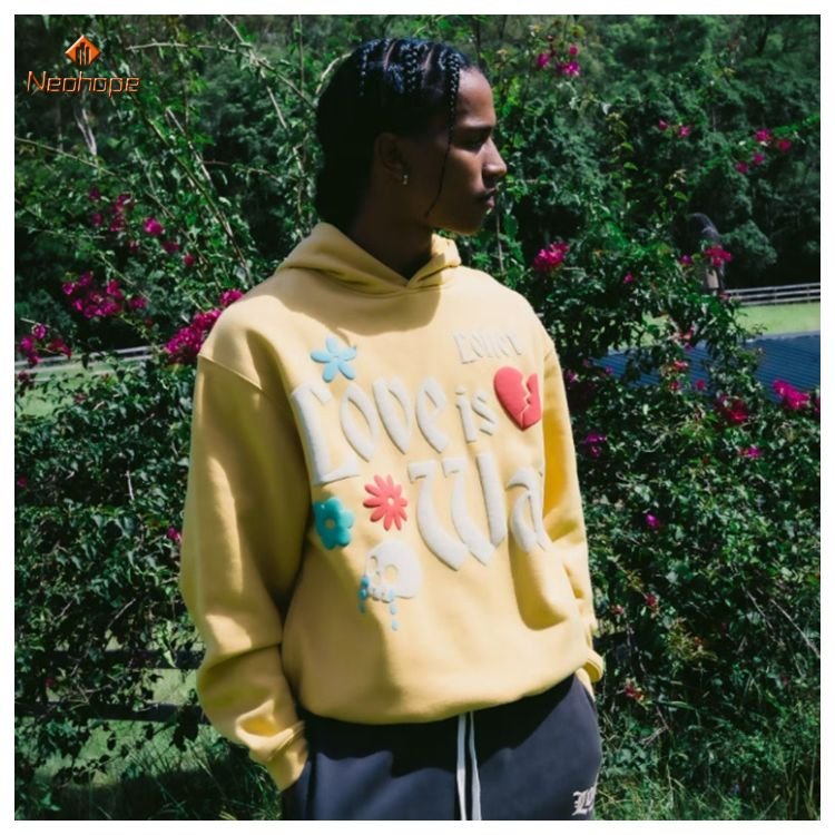 French Terry Hoodie Customized Print Design for Unisex Adult. Hot Sale Items with Customized Logo.