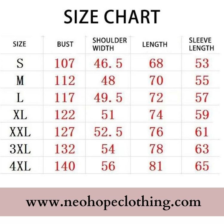 size chart for mens bubble jackets