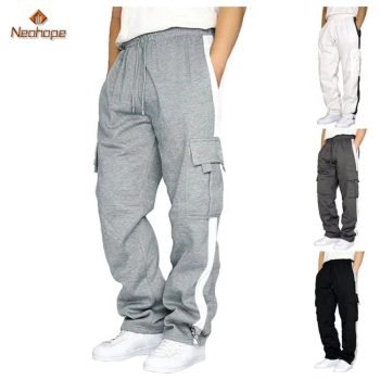 Jogger Track Pants Wholesale Customized New Stylish Casual Sports Loose Straight Large Pockets Trousers