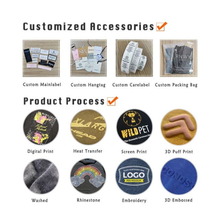 Customized mens french terry hoodie accessories detail.