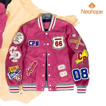 Customized High-End Vintage Suede and Embroidered Baseball Jackets-01