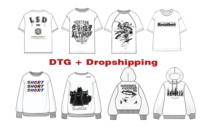 Create & Sell Custom T-Shirts & Hoodies with DTG + Dropshipping