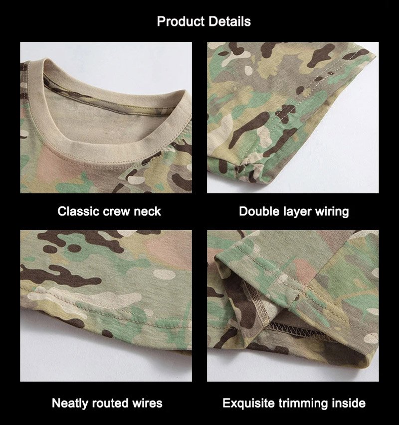 100% Cotton Custom Tactical Camo T-Shirts